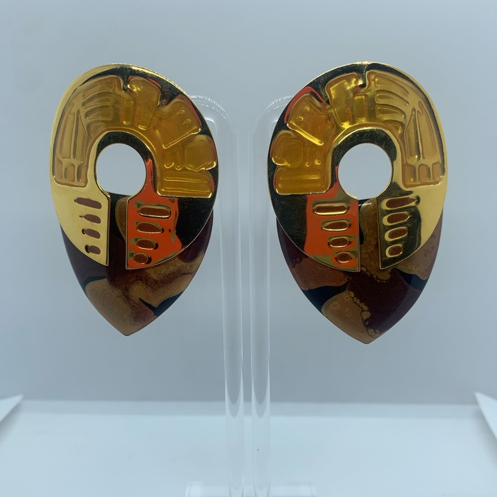 Vintage 90s Warrior Earrings